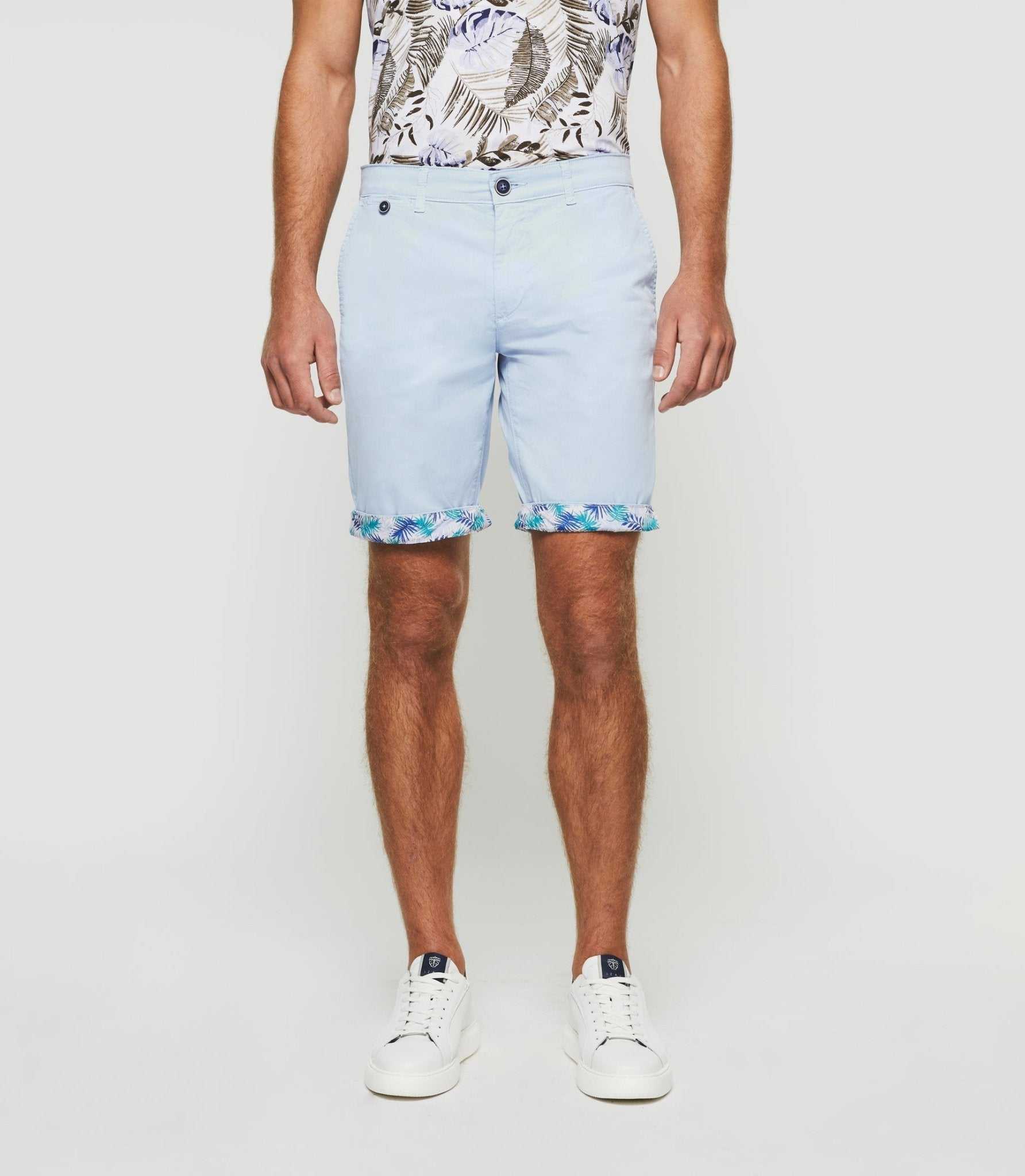Bermuda fantaisie bleu ciel "Slowly" - IZAC