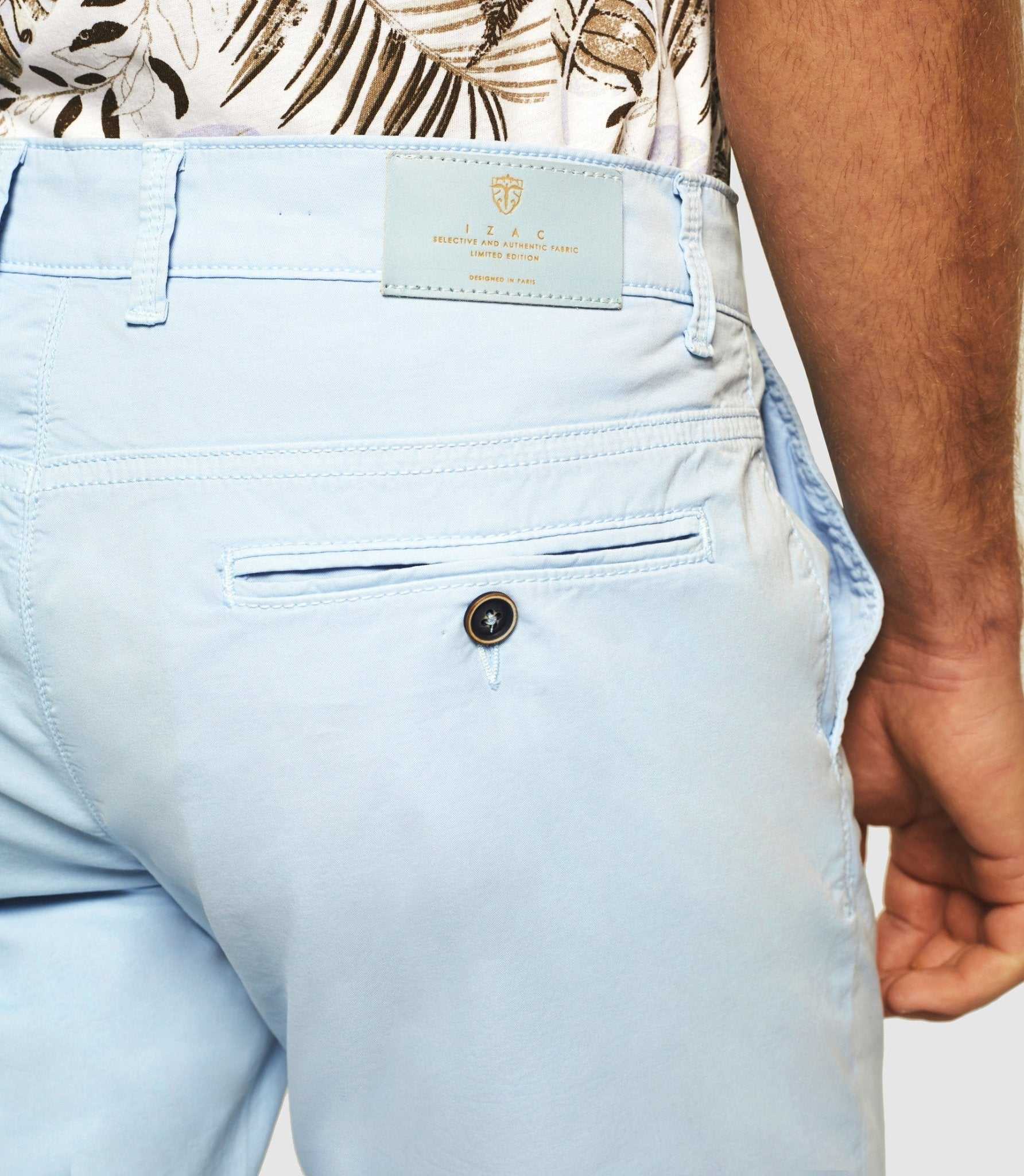 Bermuda fantaisie bleu ciel "Slowly" - IZAC