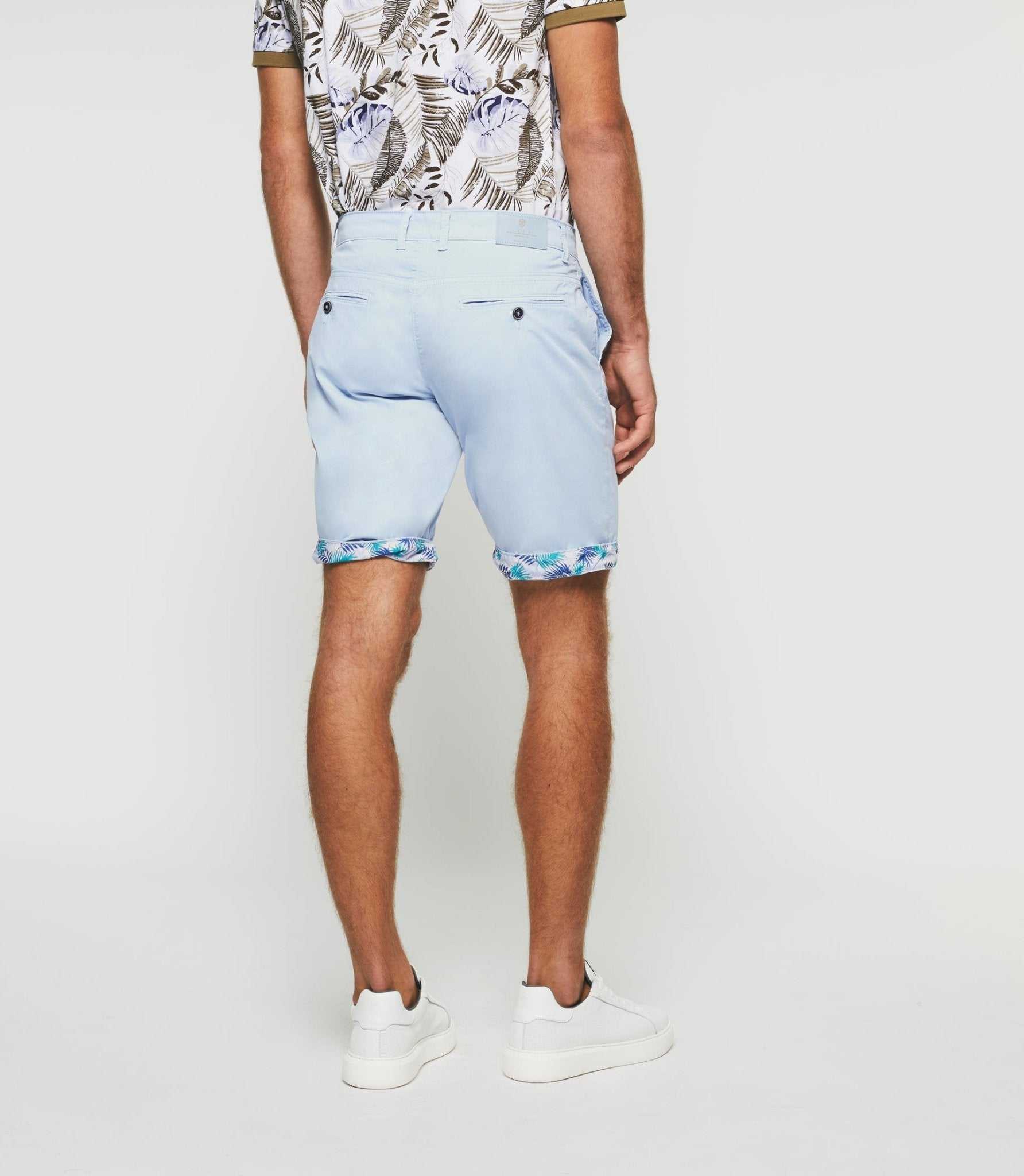 Bermuda fantaisie bleu ciel "Slowly" - IZAC