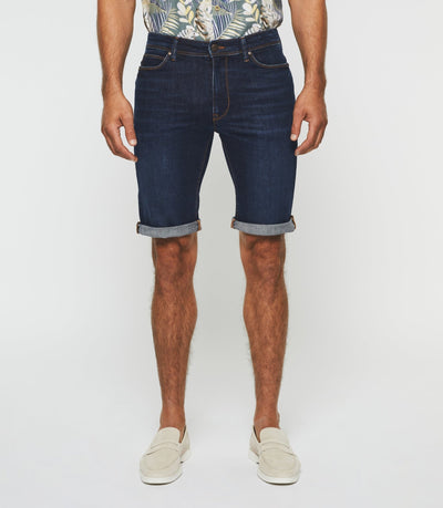 Bermuda hydroless denim bleu foncé "Start" - IZAC
