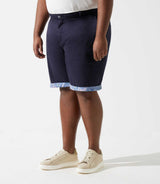 Navy stretch cotton Bermuda shorts SLOWLYBT