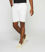 Bermuda en coton stretch blanc SLOWLY - IZAC