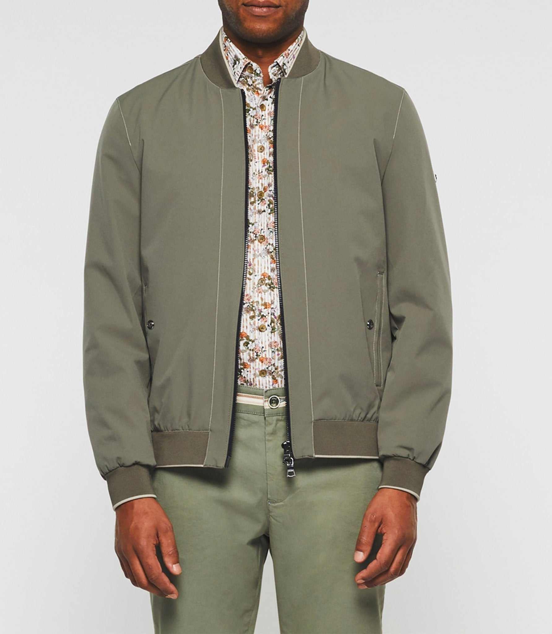 Blouson teddy léger kaki "Ron" - IZAC