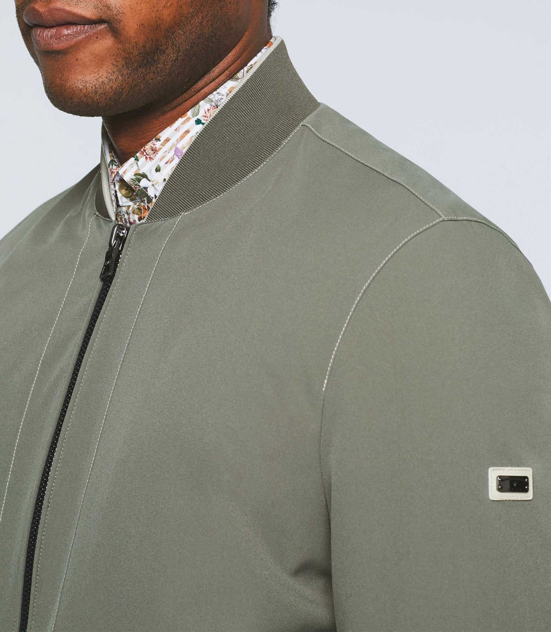 Blouson teddy léger kaki "Ron" - IZAC