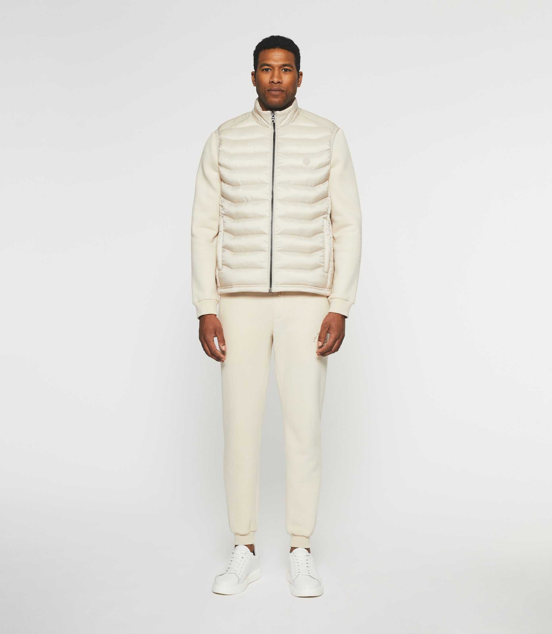 Doudoune sans manches matelassé écru MIDORI – IZAC