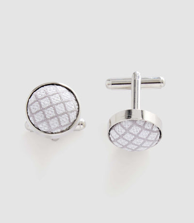 Boutons de manchette métal gris "Uilo" - IZAC