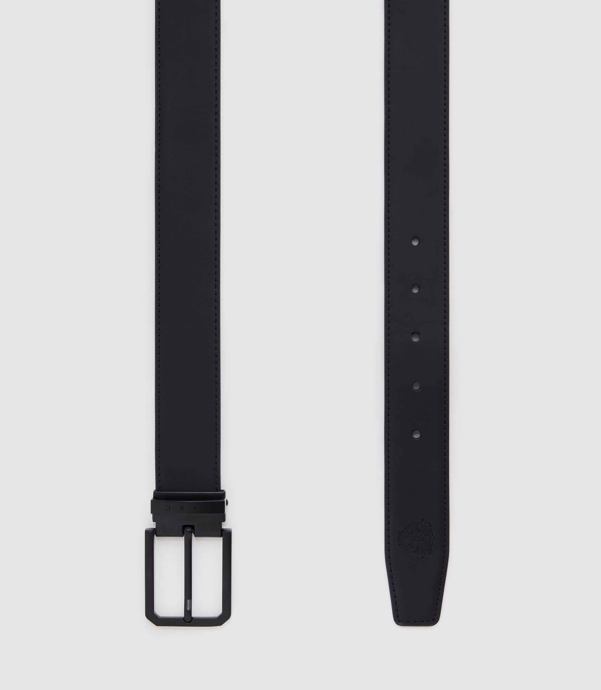 Ceinture 35mm noir mat et noir "Nocturne" - IZAC