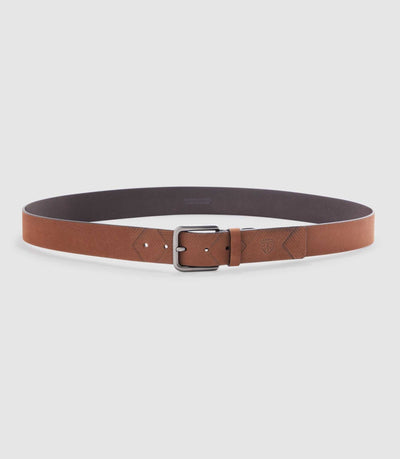 Ceinture 40mm en cuir marron clair "Nora" - IZAC
