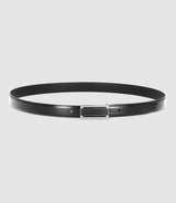 Ceinture réversible 30mm en cuir noir et noir mat NAEL - IZAC
