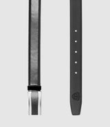 Ceinture réversible 30mm en cuir noir et noir mat NAEL - IZAC