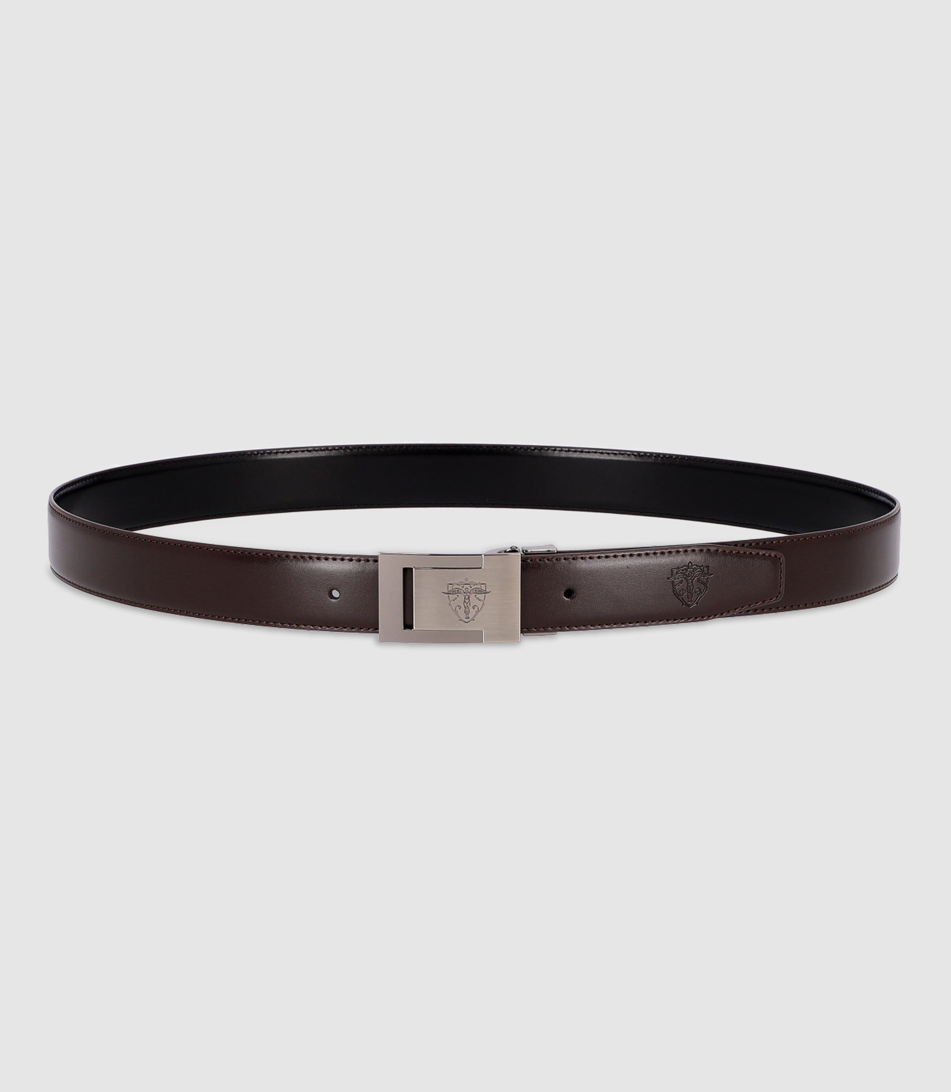 Ceinture réversible 35mm en cuir marron et noire NAE - IZAC