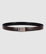 Ceinture réversible 35mm en cuir marron et noire NAE