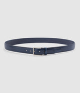 Ceinture ajustable 35mm en cuir marine - IZAC