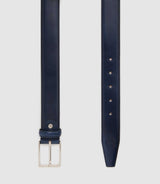 Ceinture ajustable 35mm en cuir marine - IZAC