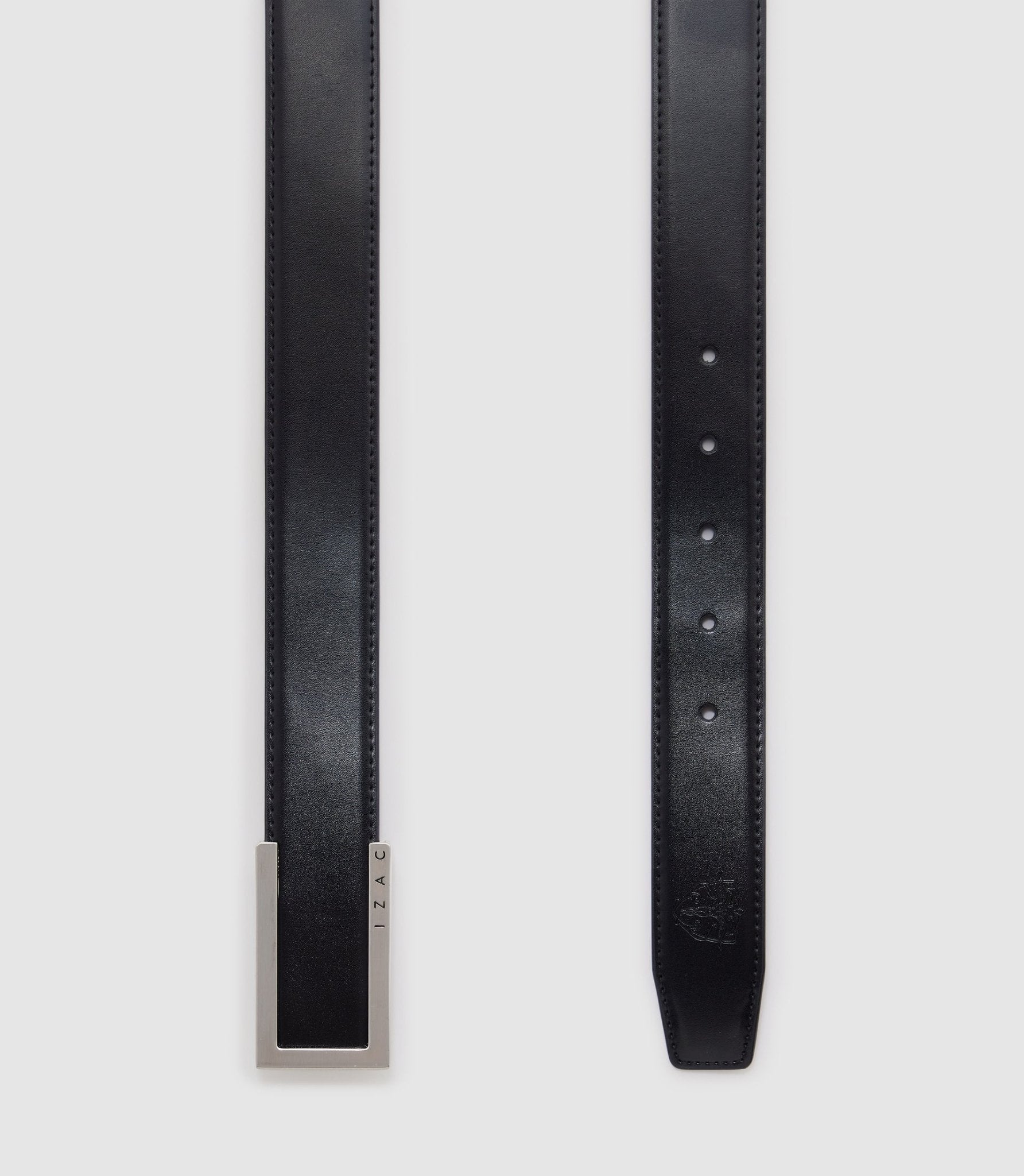 Ceinture réversible 35mm en cuir noire et marron NOTE - IZAC