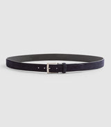 Xyang" navy leather adjustable belt