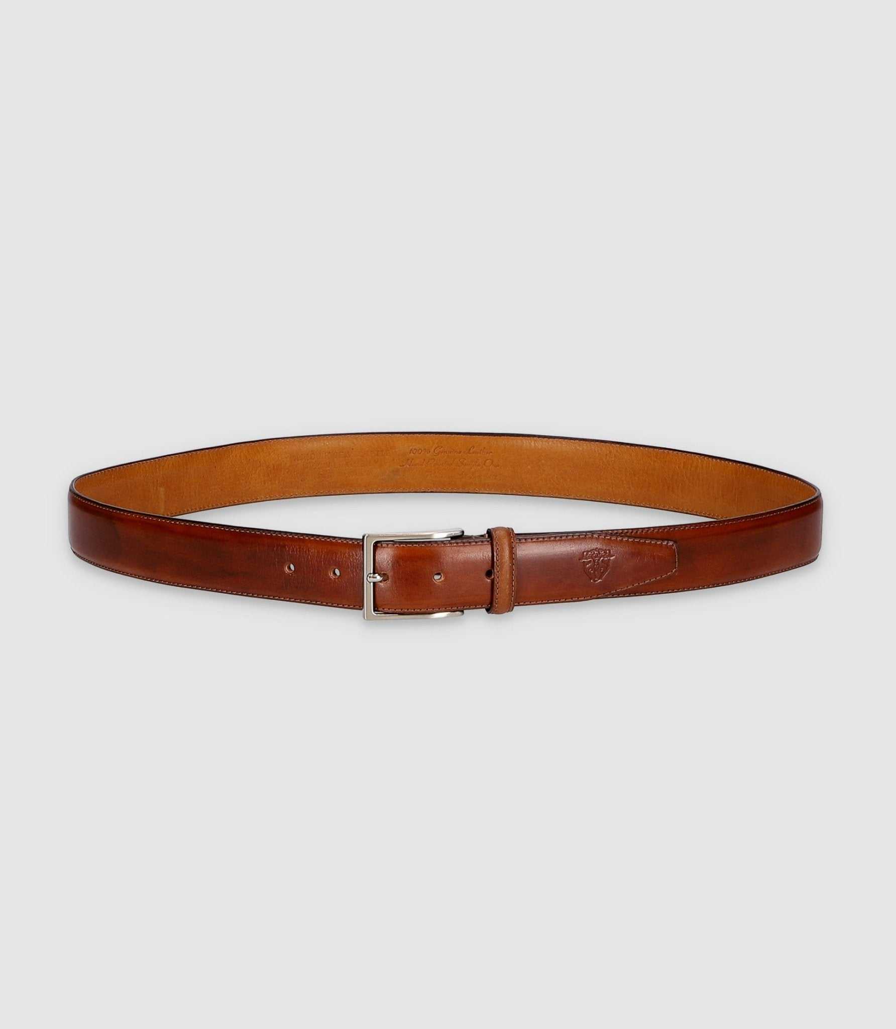 Ceinture 35mm ajustable en patine marron clair CALCAZAR - IZAC