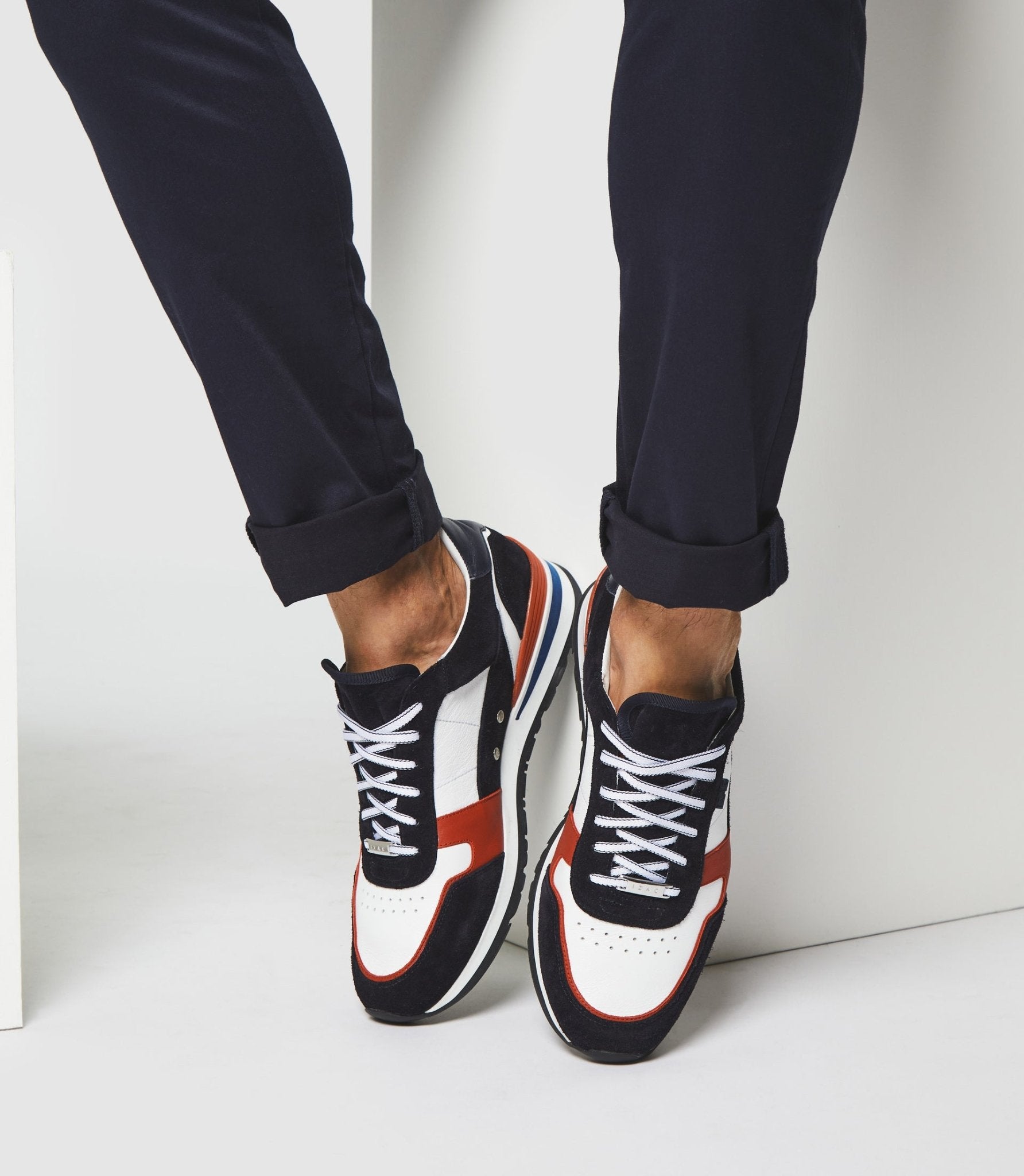 Sneakers marine, rouge et blanche "Elisa" - IZAC