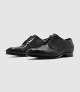 Elvio" couture black leather derby