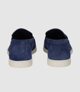 Mocassin en cuir bleu "Emile"