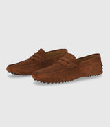 Mocassin en cuir velours camel "Eros 2" - IZAC