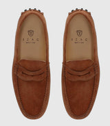 Mocassin en cuir velours camel "Eros 2" - IZAC