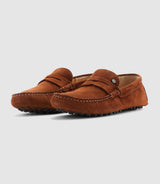 Mocassin en cuir velours camel "Eros" - IZAC