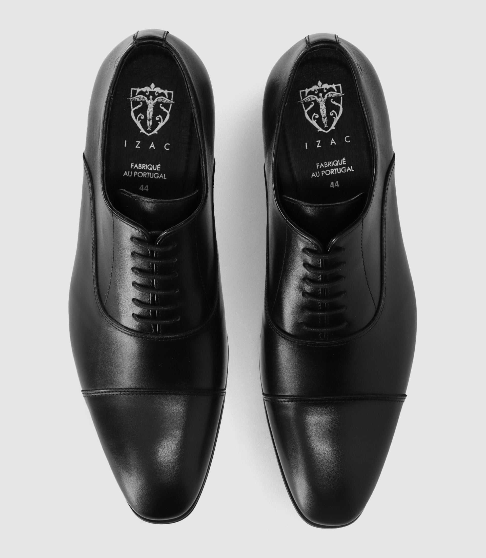 Richelieu à bout droit noir EMANUEL - IZAC