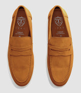 Ochre suede loafer EMILE