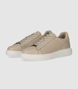 Sneakers en cuir taupe ETIENNE - IZAC