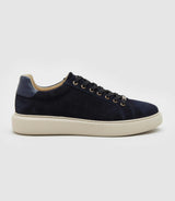 Sneakers en cuir marine "Perrig"