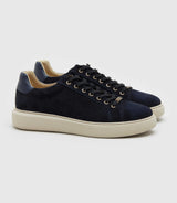 Sneakers en cuir marine "Perrig"