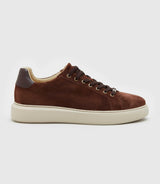 Perrig" brown leather sneakers