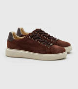 Perrig" brown leather sneakers