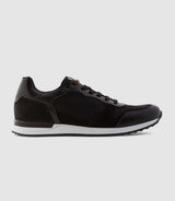 Cael" black leather sneakers