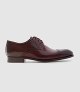 Derby couture en cuir bordeaux "Camillo" - IZAC