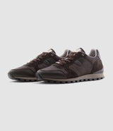 Claris" brown leather bi-material sneakers