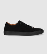 Sneakers basses en cuir noir OLGA IZAC