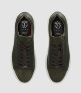 Sneakers en cuir kaki OLIVE IZAC