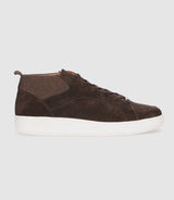 Sneakers en cuir lisse chocolat OMAR IZAC