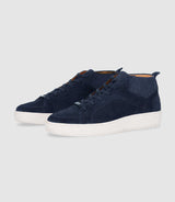 Sneakers en cuir lisse marine OMAR IZAC