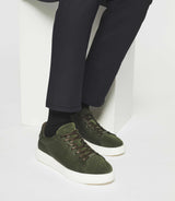 Sneakers en cuir kaki OLIVE IZAC