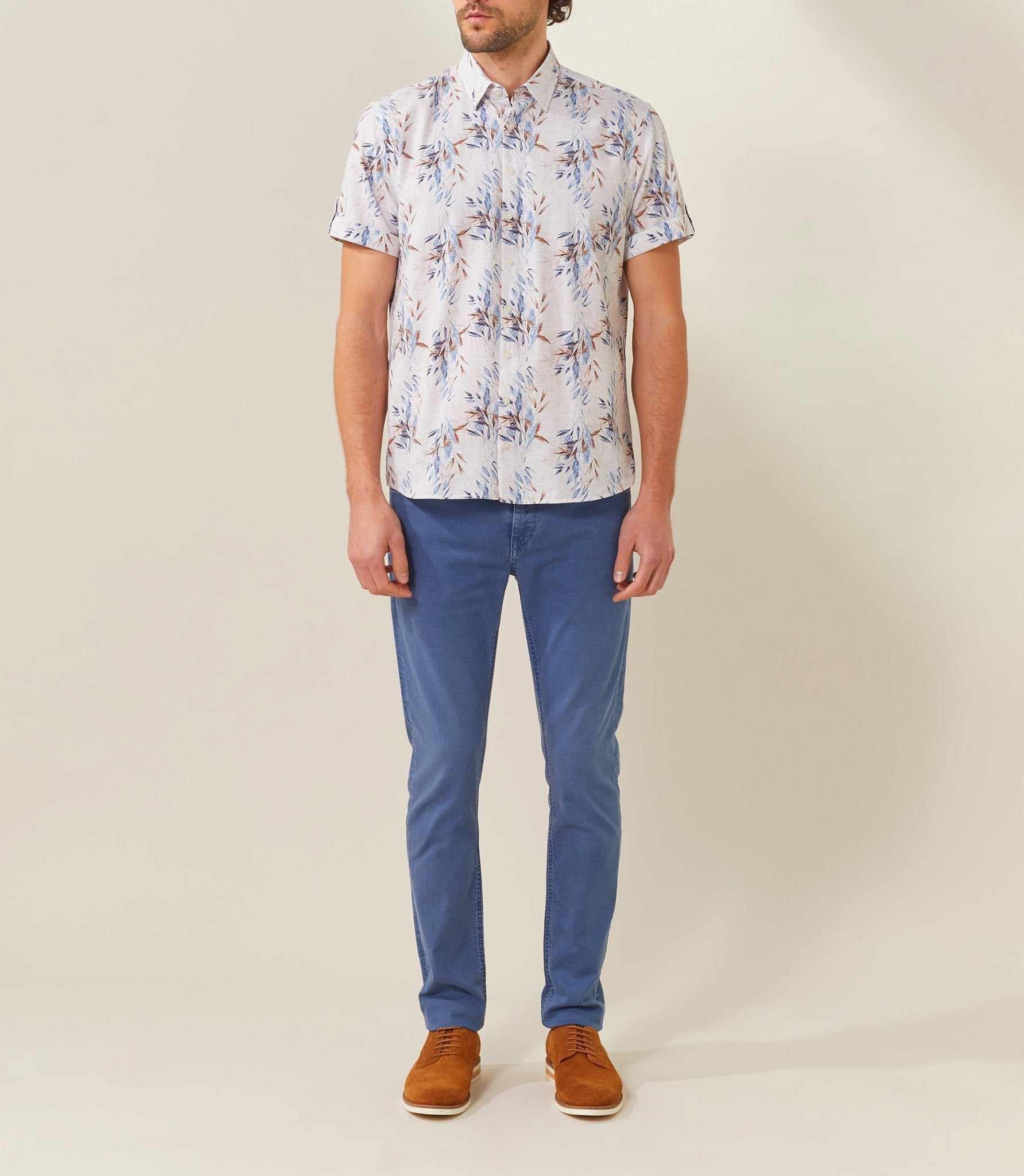 Chemise casual bleu ciel "Tako" - IZAC