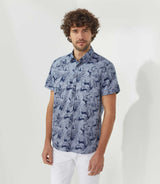 Chemise casual marine "Talasout" - IZAC