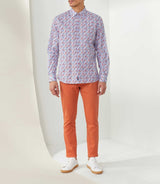 Chemise casual orange "Tim" - IZAC