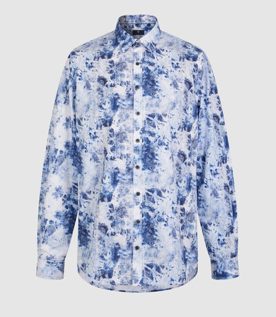 Chemise casual à imprimé bleu "Kalis" - IZAC