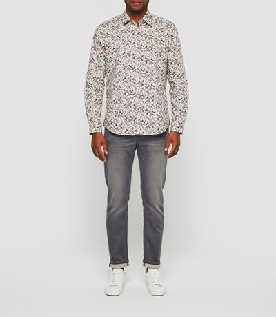 Chemise imprimée beige et kaki "Kayon" - IZAC