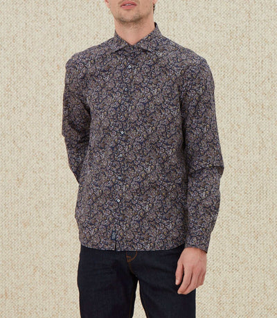 Chemise casual marron "Martin" - IZAC