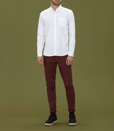 Chemise casual en coton blanc "Minas" - IZAC