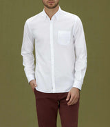 Chemise casual en coton blanc "Minas" - IZAC